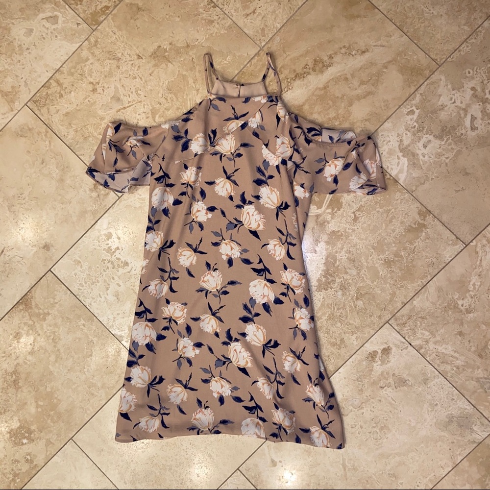 Boutique Flowery Off The Shoulder Dress